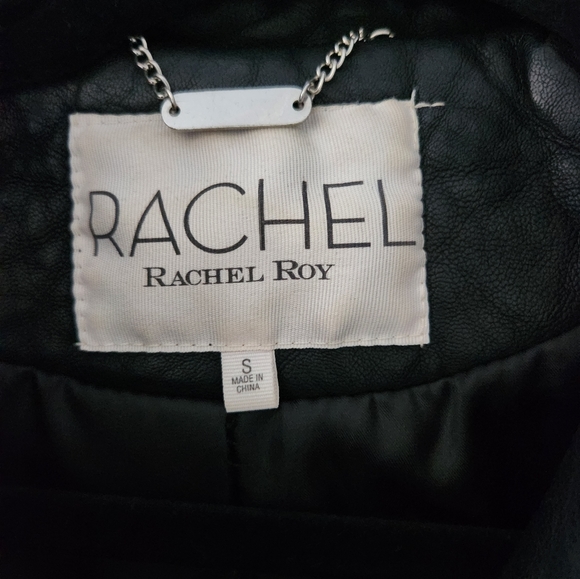 Rachel Roy Faux Leather Black Jacket - Picture 2 of 3